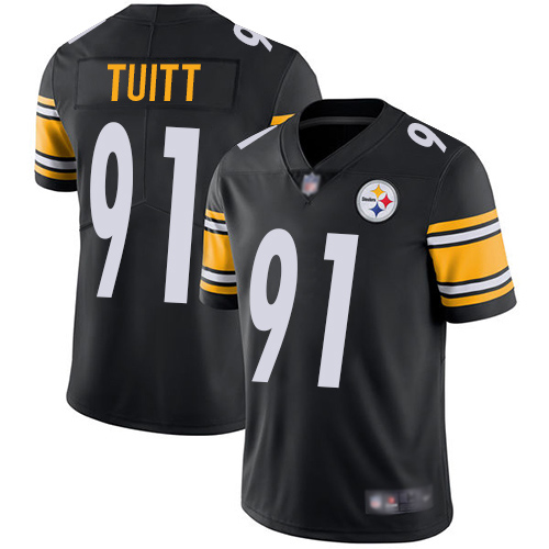 Men Pittsburgh Steelers Football 91 Limited Black Stephon Tuitt Home Vapor Untouchable Nike NFL Jersey